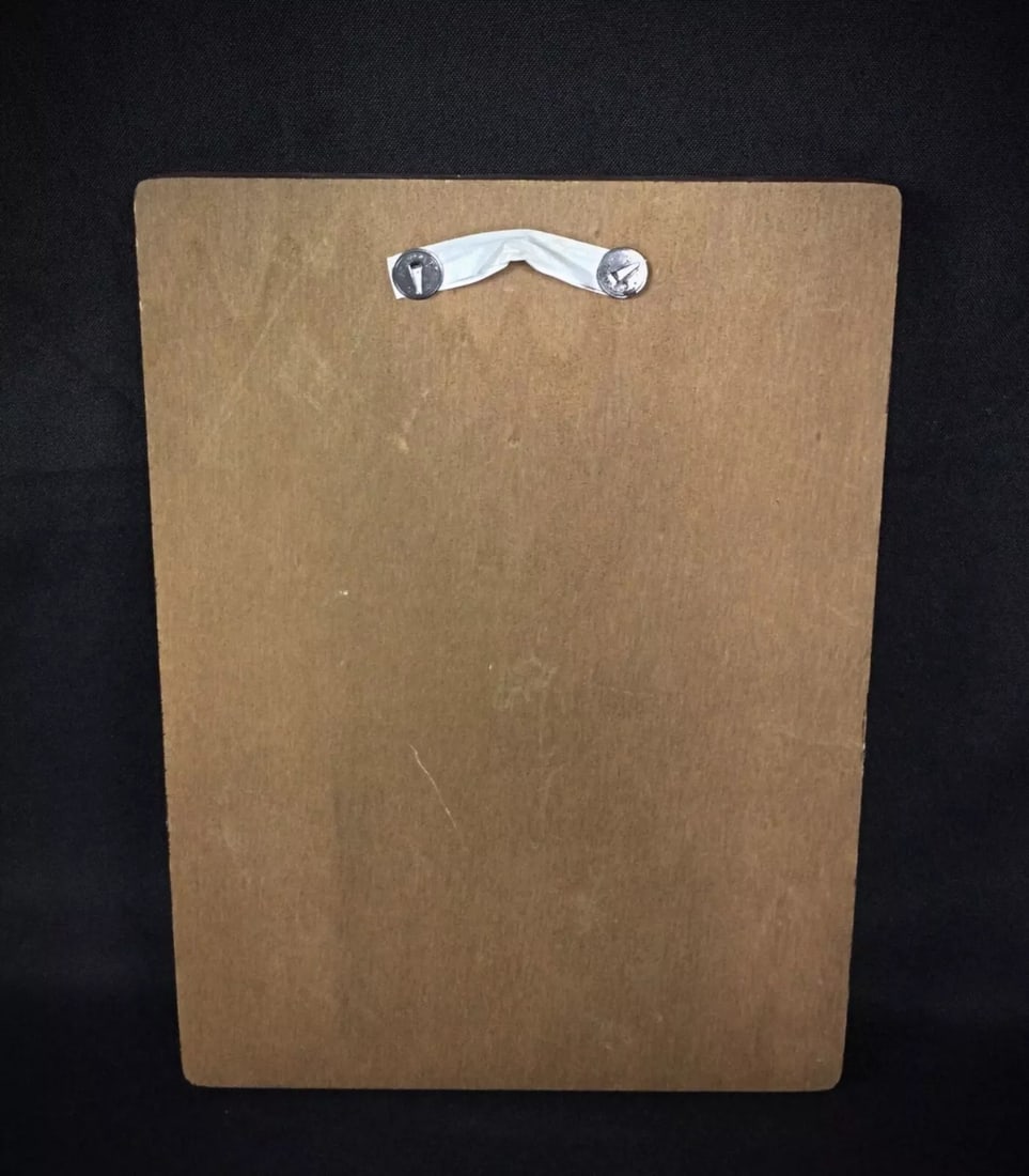 Antique Hanging Image of the Virgin Vladimir – Religious Artwork - 5