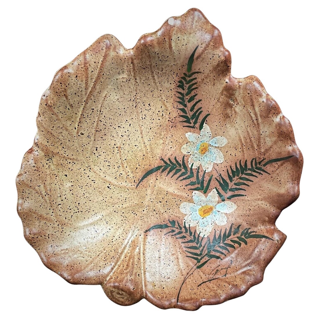 Vintage 20th Century Vallauris Floral Ceramic Catchall Bowl (1 of 10)