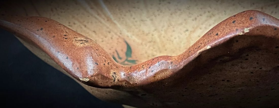 Vintage 20th Century Vallauris Floral Ceramic Catchall Bowl - 6