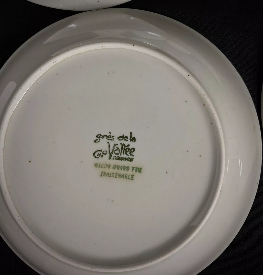 Rare Set of 12 French CNP Grès de la Vallée Dessert Bowls - 11