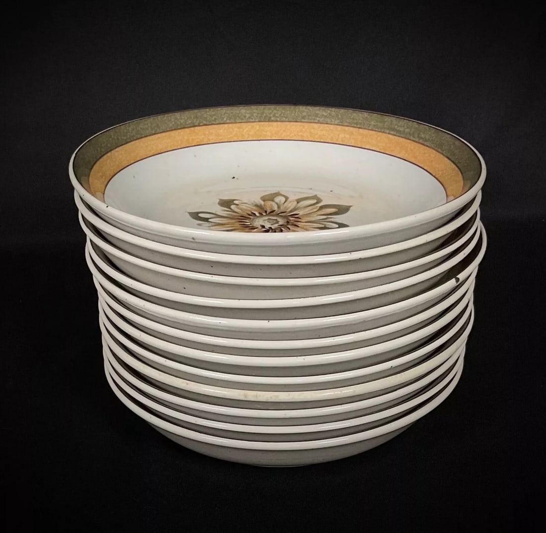 Rare Set of 12 French CNP Grès de la Vallée Dessert Bowls - 9