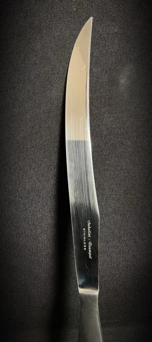 Rare Sabatier Trumpet Stainless Steel Cutlery Set in Box – 3 Pieces - 5