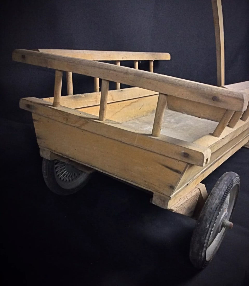 Antique 20th Century Wooden Two-Wheeled Cart - 13