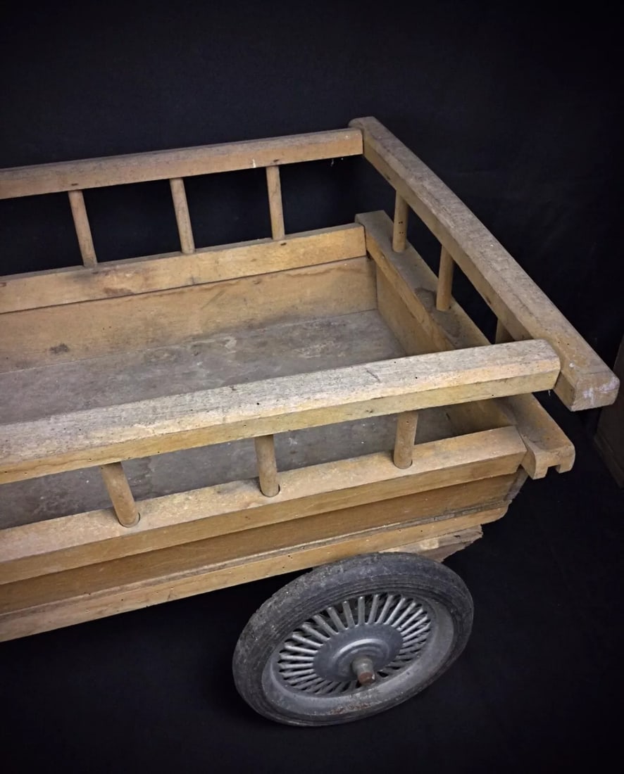Antique 20th Century Wooden Two-Wheeled Cart - 5