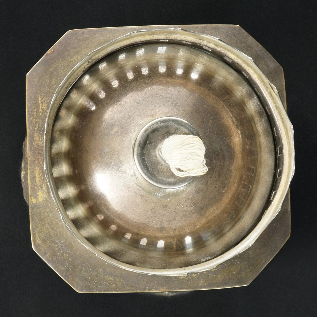 Hong Kong Paktong Oil Lamp Base c 1950 - 12