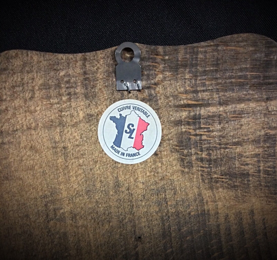 Elegant Barometer and Thermometer with Copper Bas-Relief of a Woman - 6