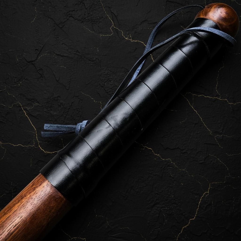 30 inch Spiked Medieval Mace Solid Hardwood Knight Club LARP Cosplay Bat - 3