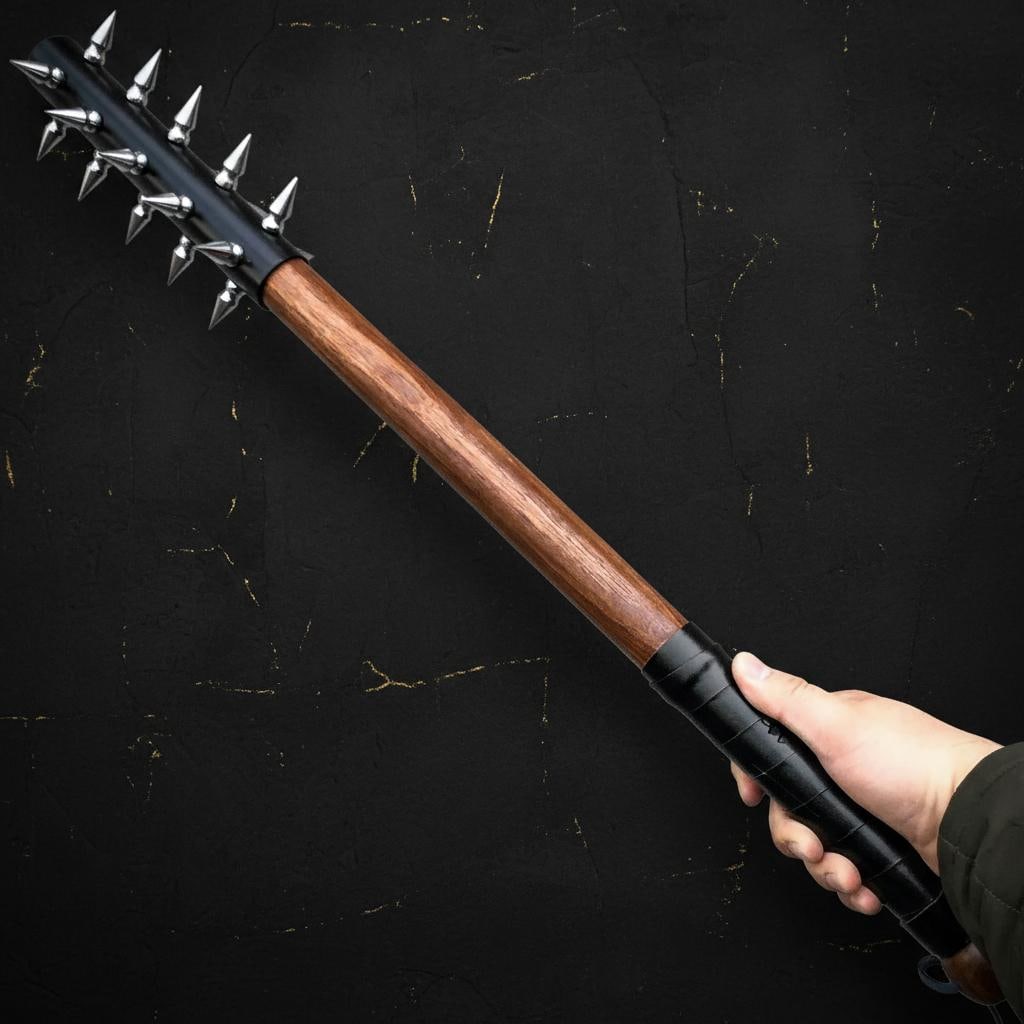 30 inch Spiked Medieval Mace Solid Hardwood Knight Club LARP Cosplay Bat - 6