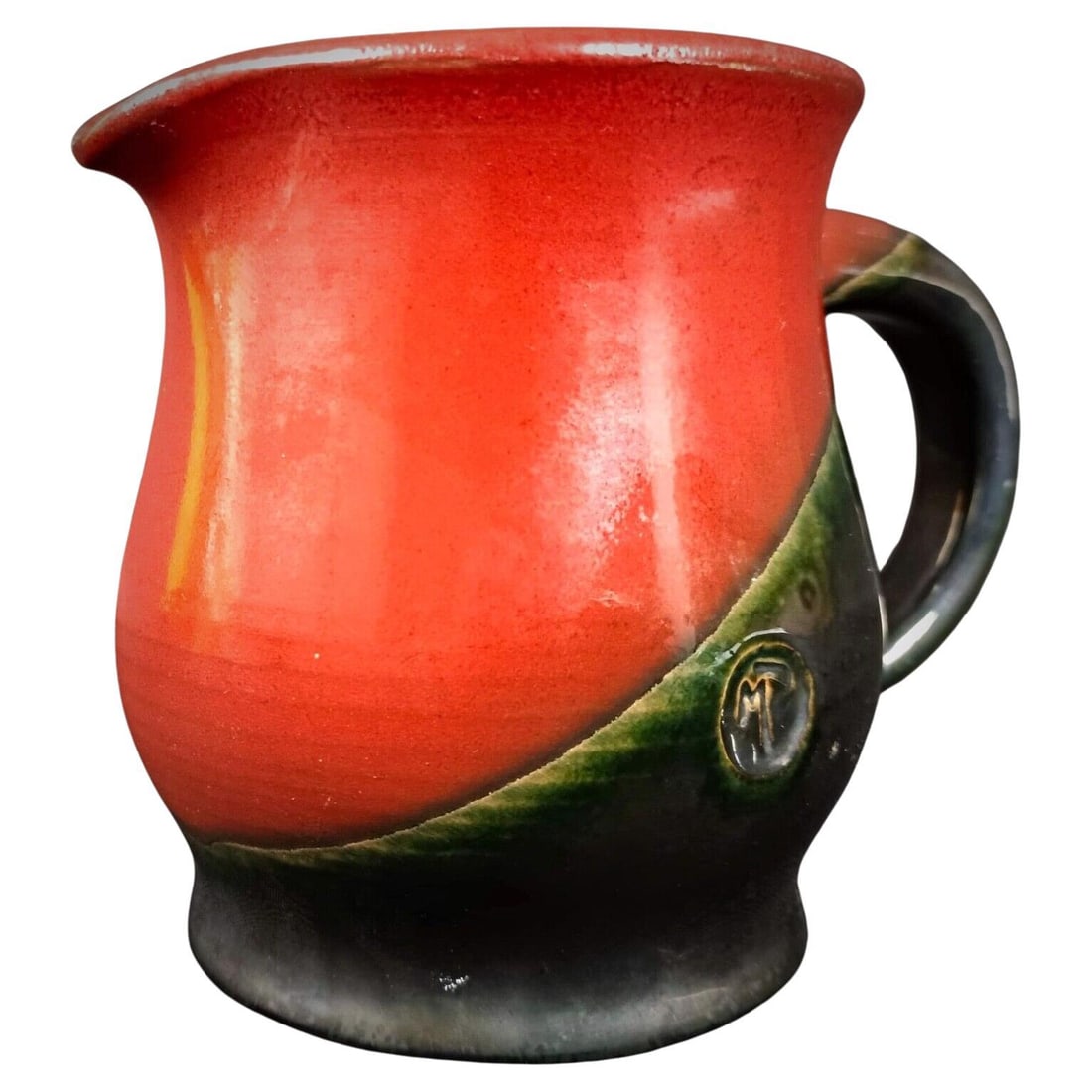 Modern Art Ceramic Pitcher Signed by Michel Poully (1 of 7)