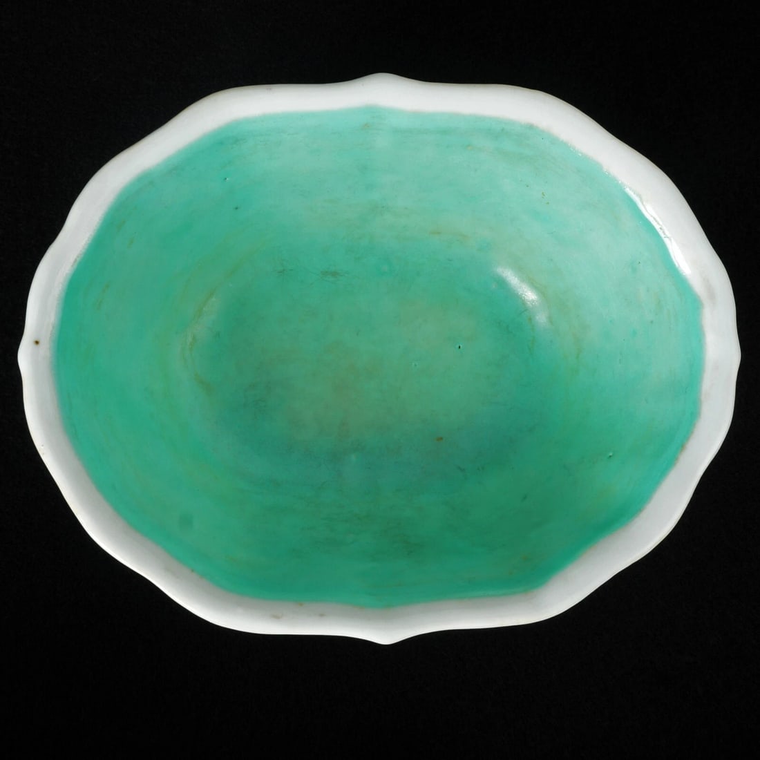 19th C Chinese Turquoise Peony Bowl - 8