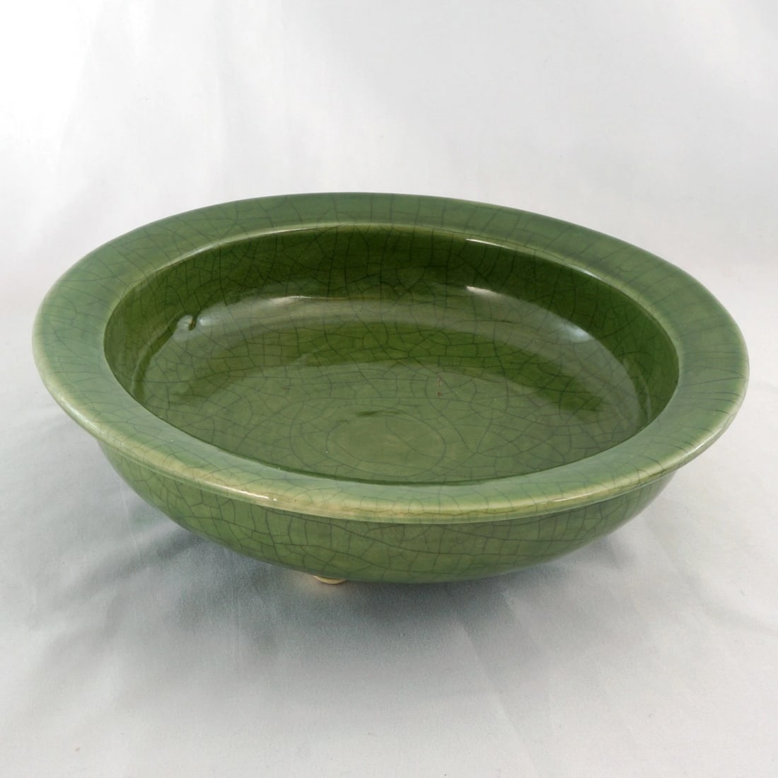 Large 19th C Chinese Celadon Tripod Censer - 6