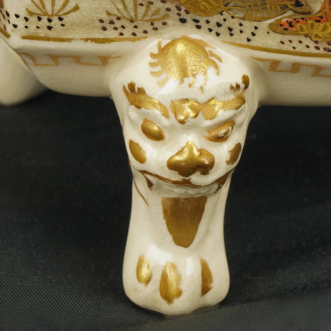 19th C Japanese Satsuma Censer with Arms - 8