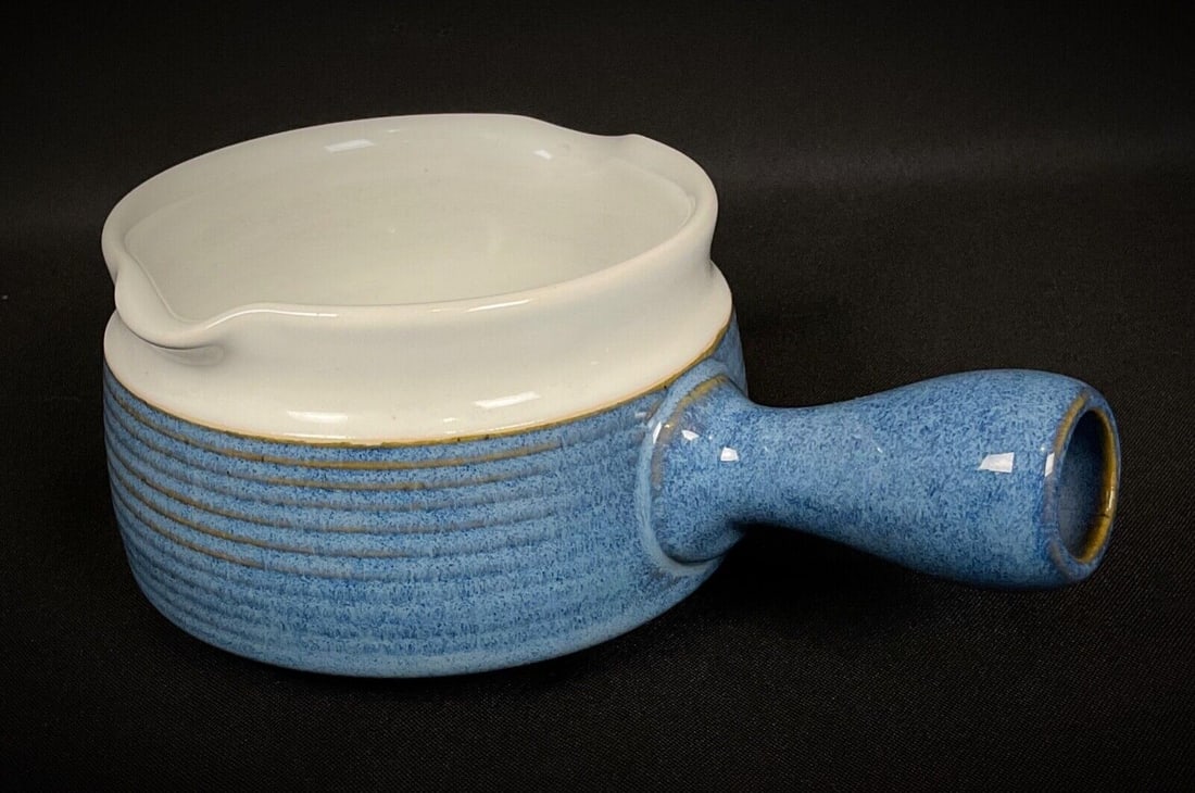 Vintage Blue and White Faience Sauce Boat – Elegant Gravy Boat, 16.5 cm - 2