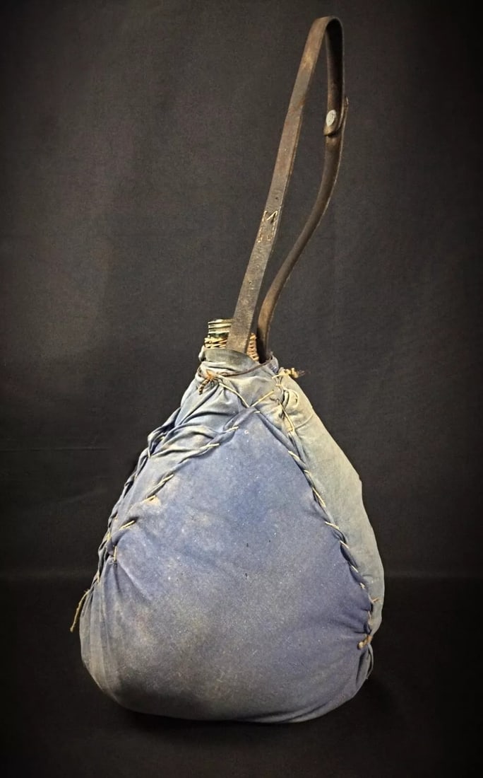 Vintage 20th-Century French Demijohn Bottle with Woven Case - 5