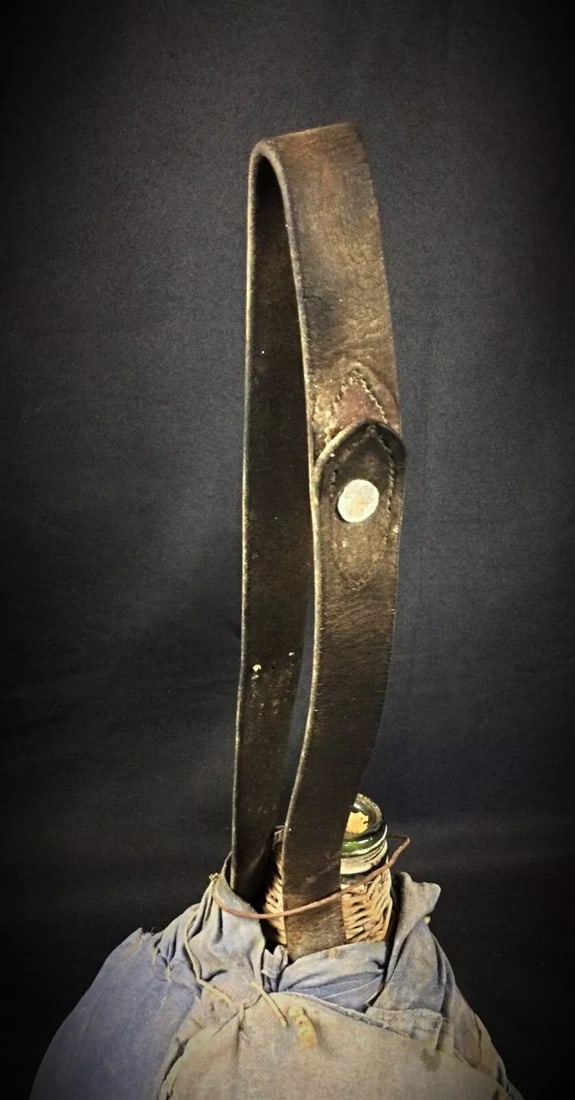 Vintage 20th-Century French Demijohn Bottle with Woven Case - 6