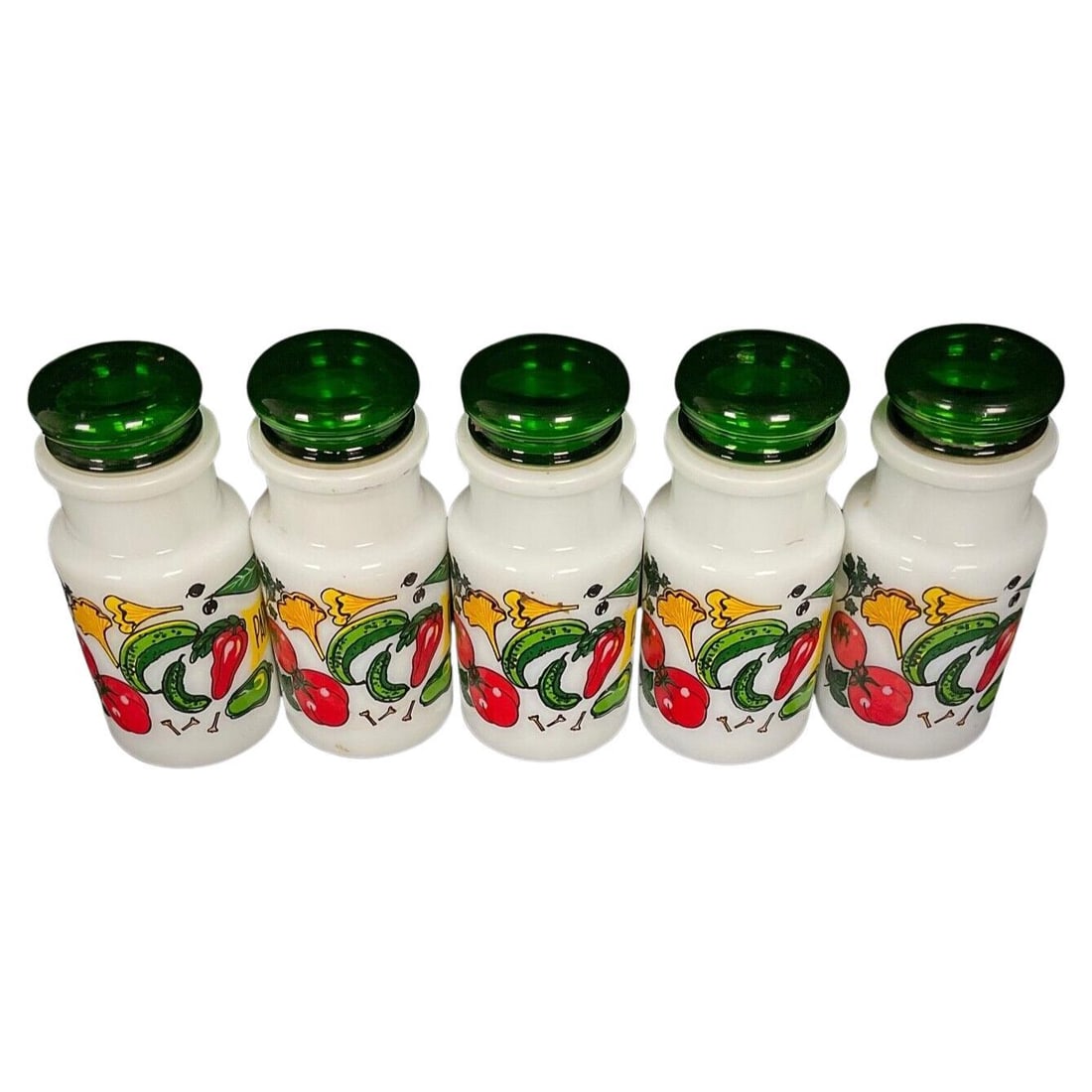 Vintage Porcelain Spice Set – Nutmeg, Paprika, Curry, Cumin, Pepper: Title:Vintage Porcelain Spice Set – Nutmeg, Paprika, Curry, Cumin, PepperOrigin:FranceDimension:Height: 3.15 in (8 cm)Diameter: 1.97 in (5 cm)Materials:PorcelainYear:20th centuryDescription:This