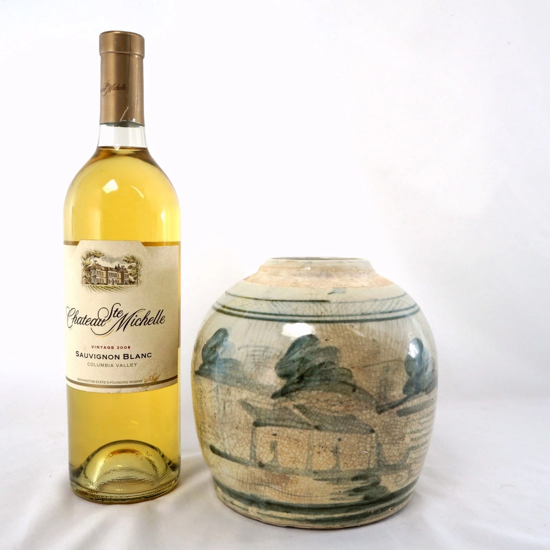 Chinese Blue + White Ginger Jar Late 18th C - 4