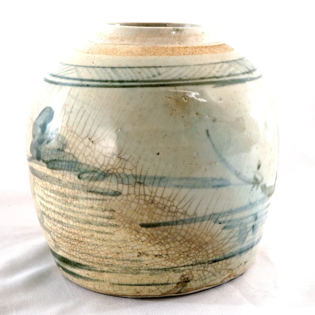 Chinese Blue + White Ginger Jar Late 18th C - 5