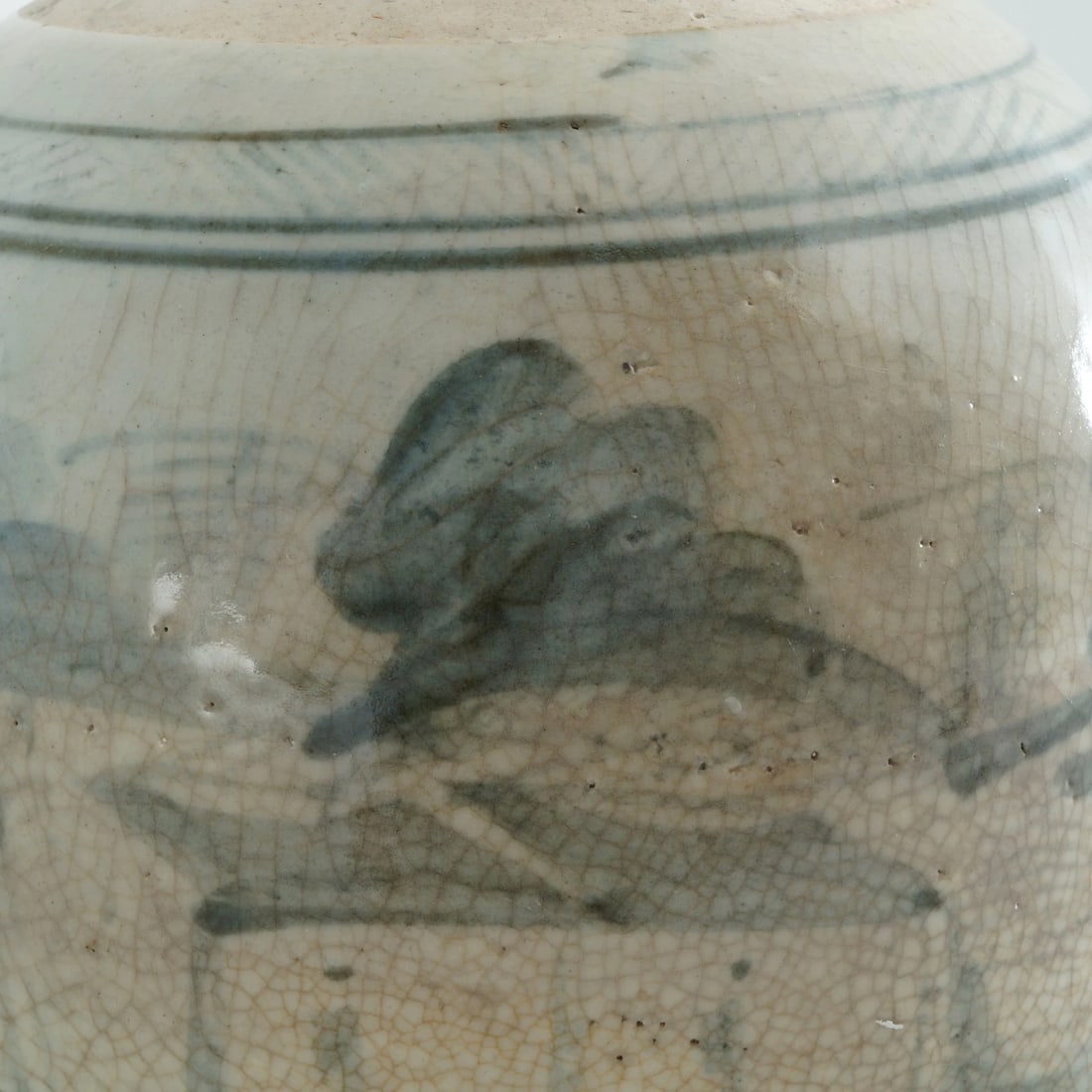 Chinese Blue + White Ginger Jar Late 18th C - 7