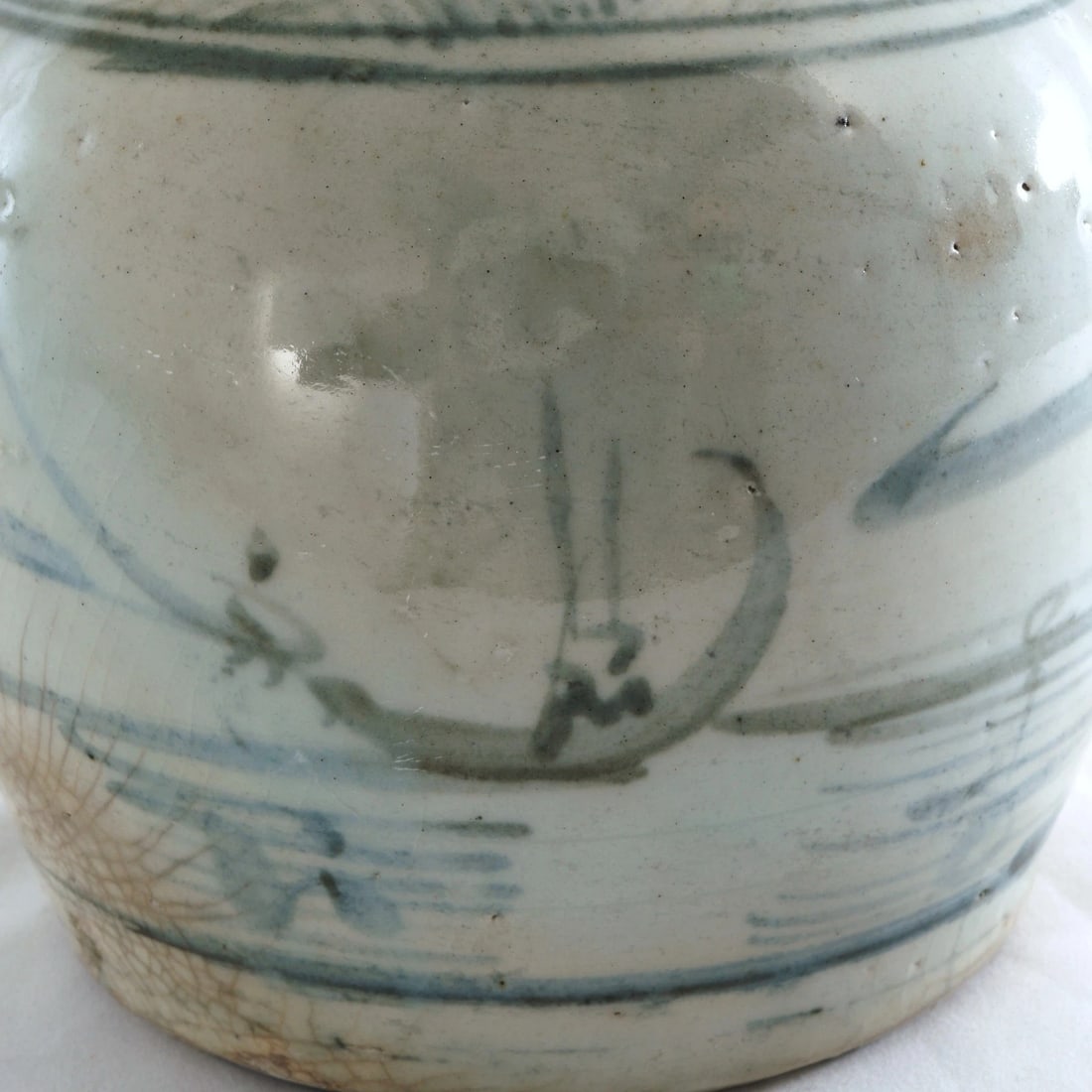 Chinese Blue + White Ginger Jar Late 18th C - 8
