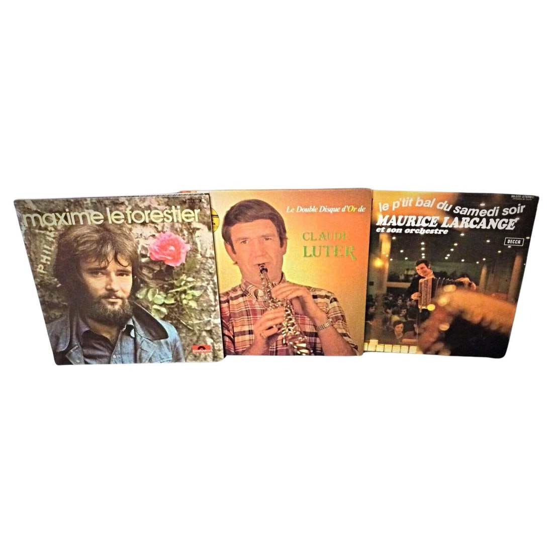 Lot of 3 Vinyl Records – M. Le Forestier, C. Luter, M. Larcange 33 RPM (1 of 4)