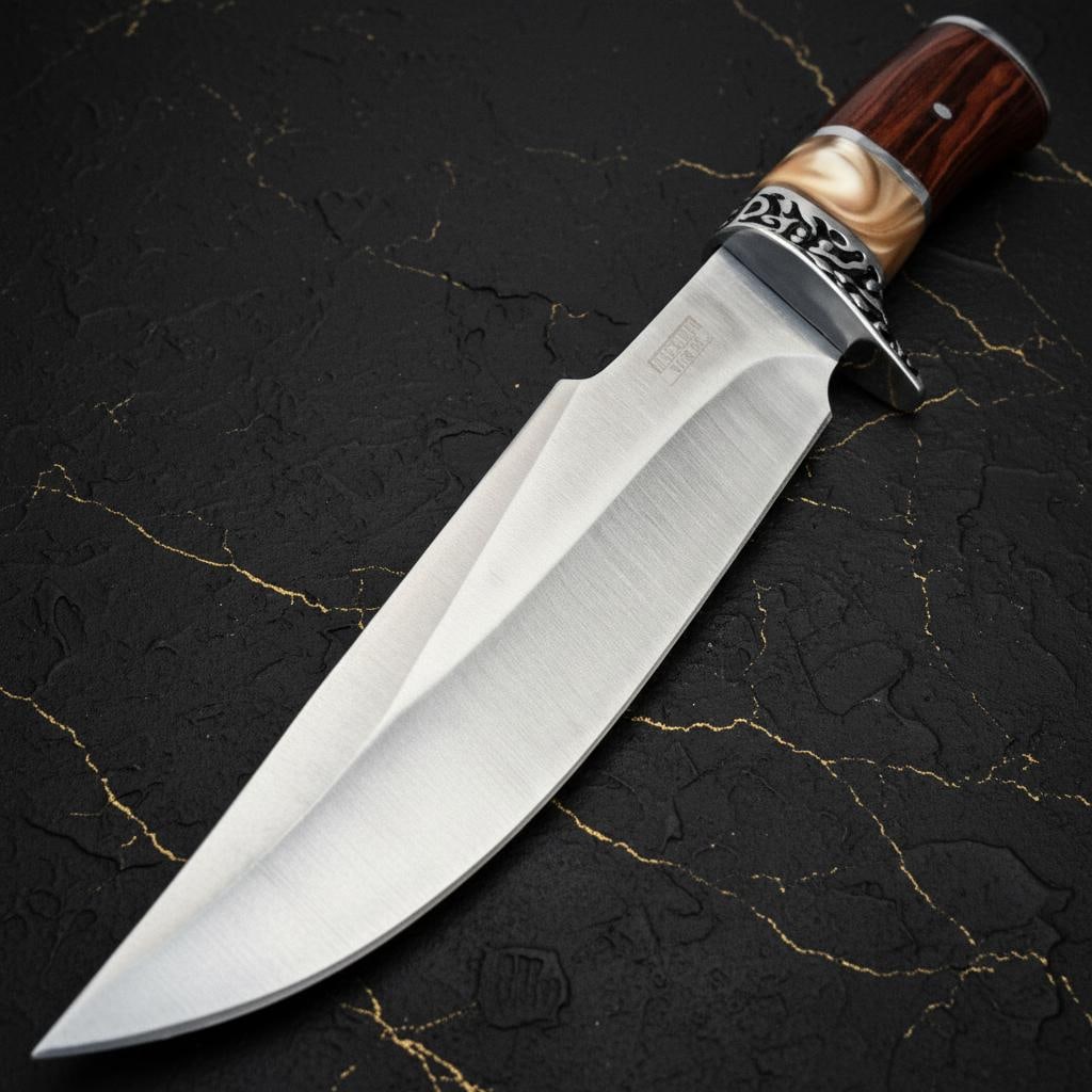 Rambo Style Survival Bowie Knife 10" Fixed Blade for Hunting & Outdoor Camping with Sheath - 2