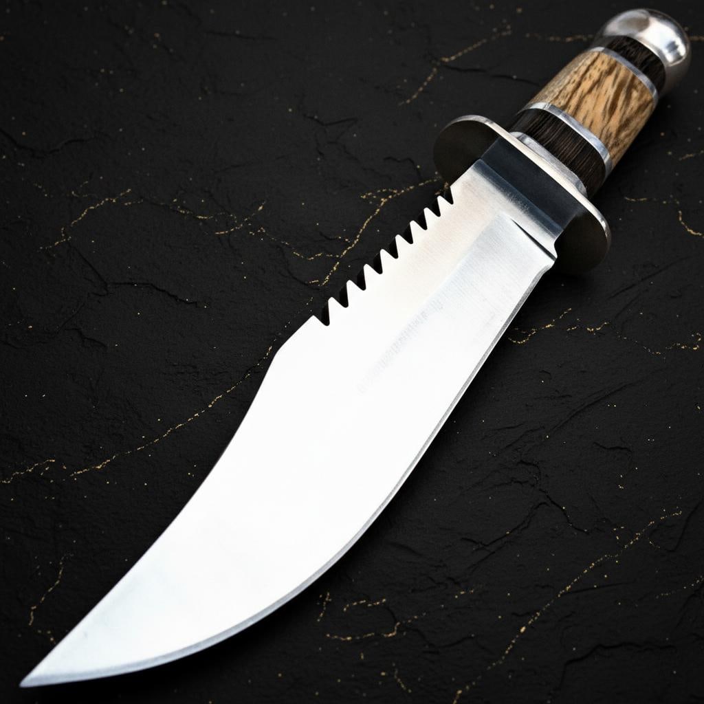 Rambo Style Survival Bowie Knife 10" Fixed Blade for Hunting & Outdoor Camping with Sheath - 3