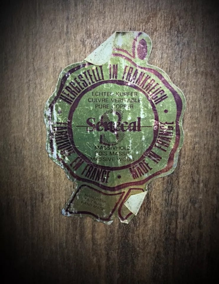 Vintage XXth Century Wall Plate with Copper Reliefs by Sénécal - 9