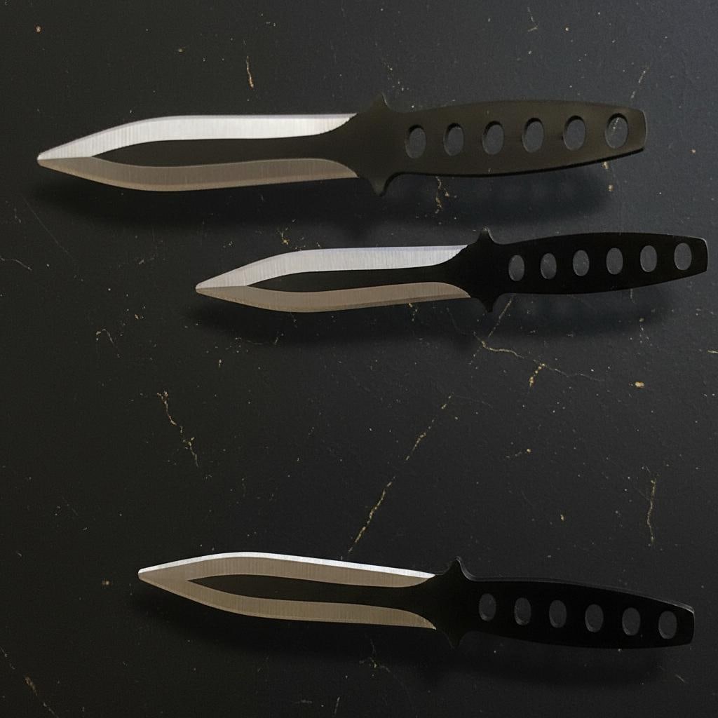 Set of 12 Kunai Throwing Knives 6" Tactical Fixed Blade Martial Arts Outdoor Steel - 2