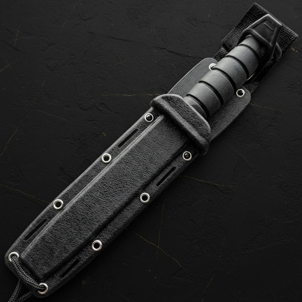 KA-BAR Style Tactical Survival Knife 12" Fixed Blade Half Serrated with Sheath - 6