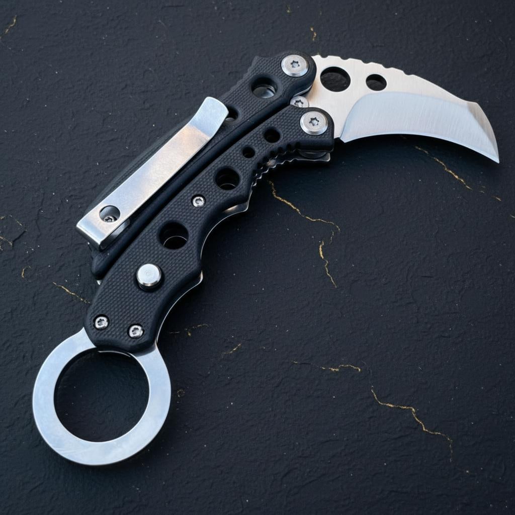 Predator Folding Karambit Pocket Knife 7CR17MOV Tactical Claw Blade G10 Handle - 5