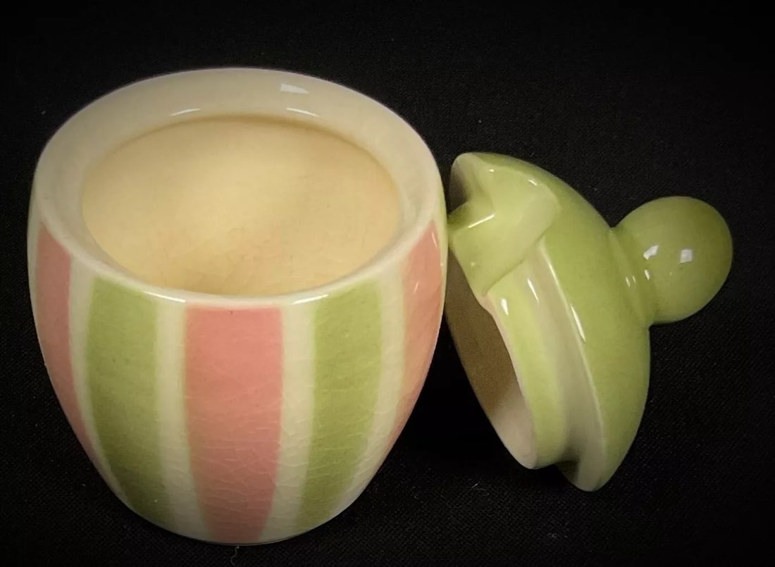 Vintage W. Goebel Mustard Pot – Enameled & Crackled Glaze, West Germany - 6