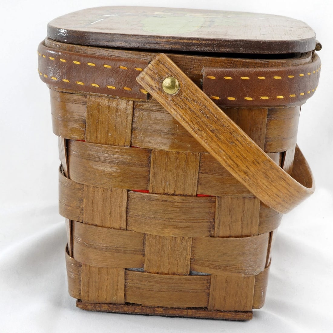 Vintage Caro Nan Golf Themed Basket Purse - 8