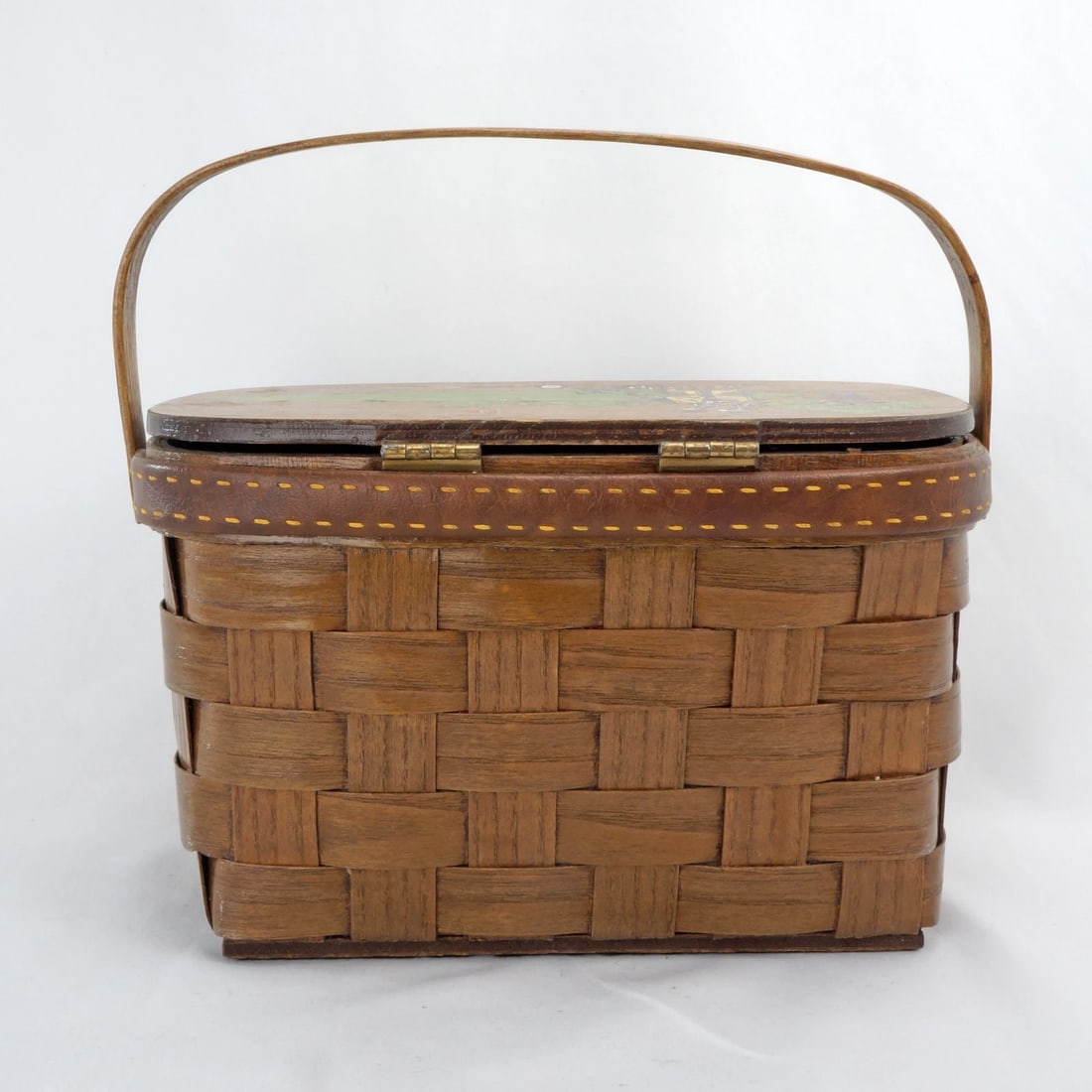 Vintage Caro Nan Golf Themed Basket Purse - 9