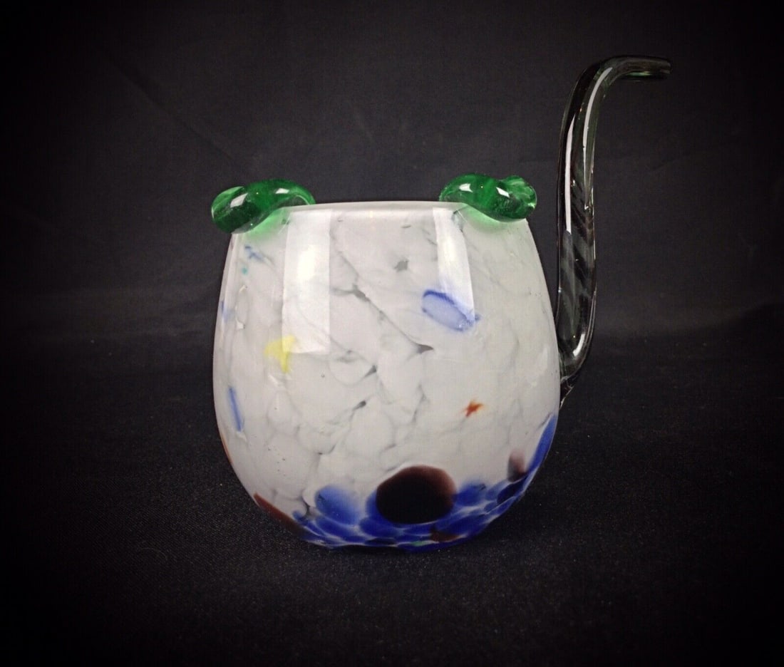 Multicolored Pipe-Shaped Ashtray or Catch-All in Hand-Blown Glass - 4