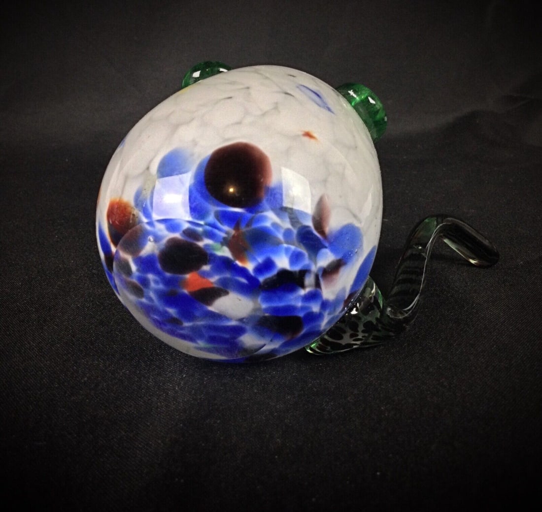 Multicolored Pipe-Shaped Ashtray or Catch-All in Hand-Blown Glass - 6