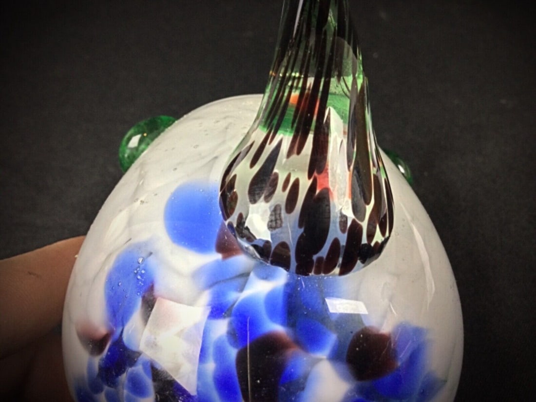 Multicolored Pipe-Shaped Ashtray or Catch-All in Hand-Blown Glass - 7