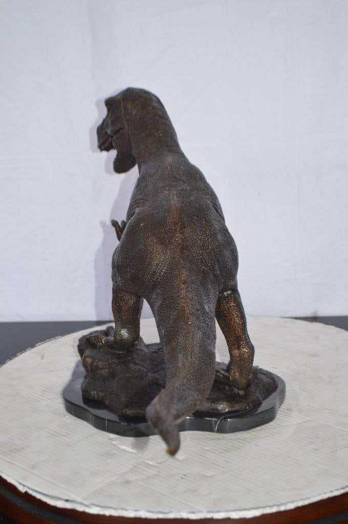 Tyrannosaurus Rex Dinosaur Bronze Statue - Size: 31"L x 12"W x 15"H. - 11
