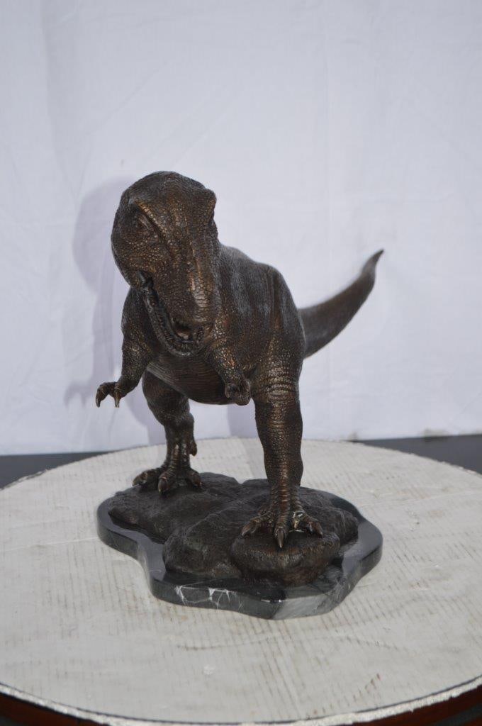Tyrannosaurus Rex Dinosaur Bronze Statue - Size: 31"L x 12"W x 15"H. - 7