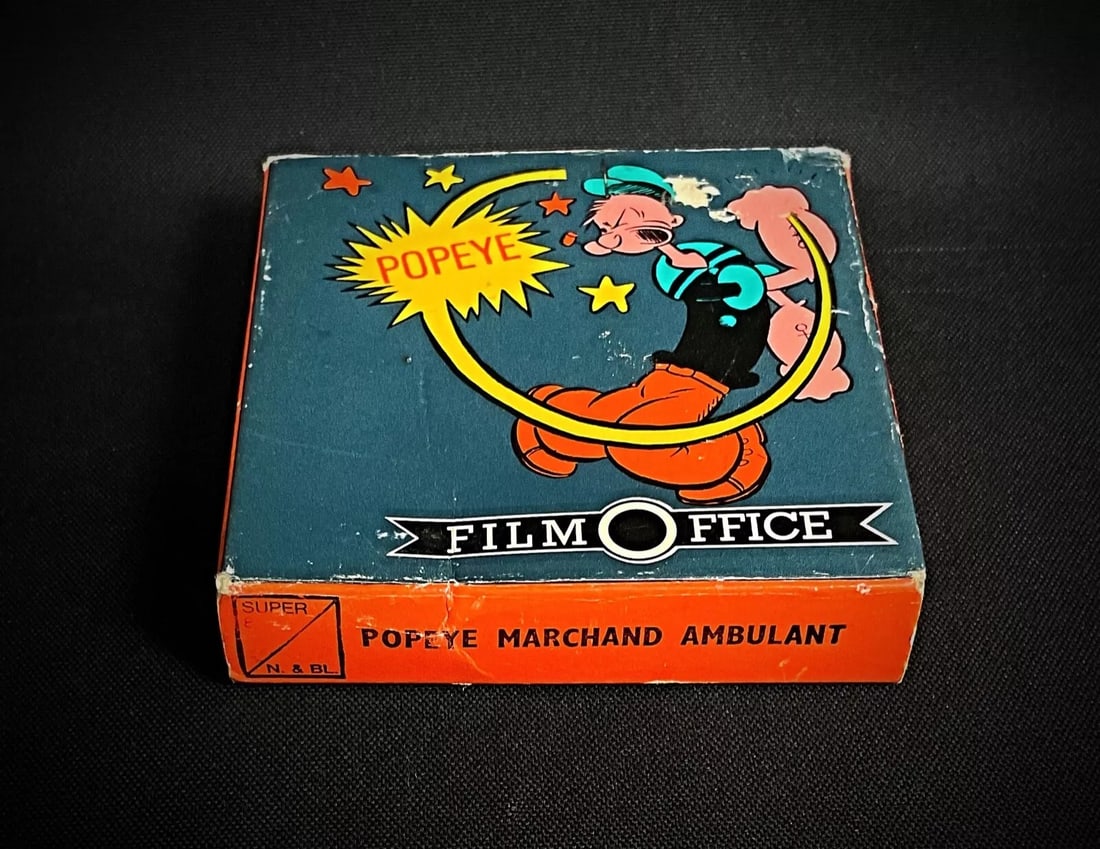 Vintage Film Reel of "Popeye the Street Vendor" Original Office Release - 2