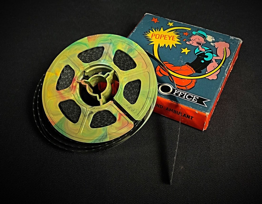 Vintage Film Reel of "Popeye the Street Vendor" Original Office Release - 6