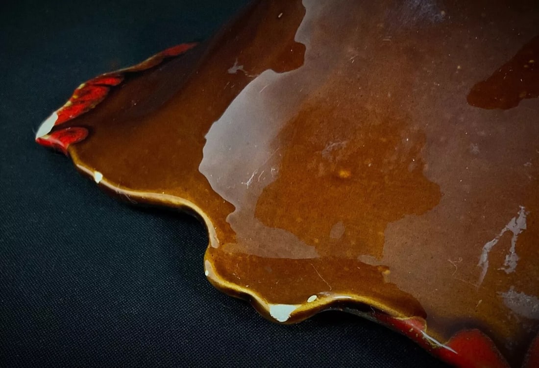 Vintage 20th-Century Vallauris Leaf-Shaped Serving Platter - 10