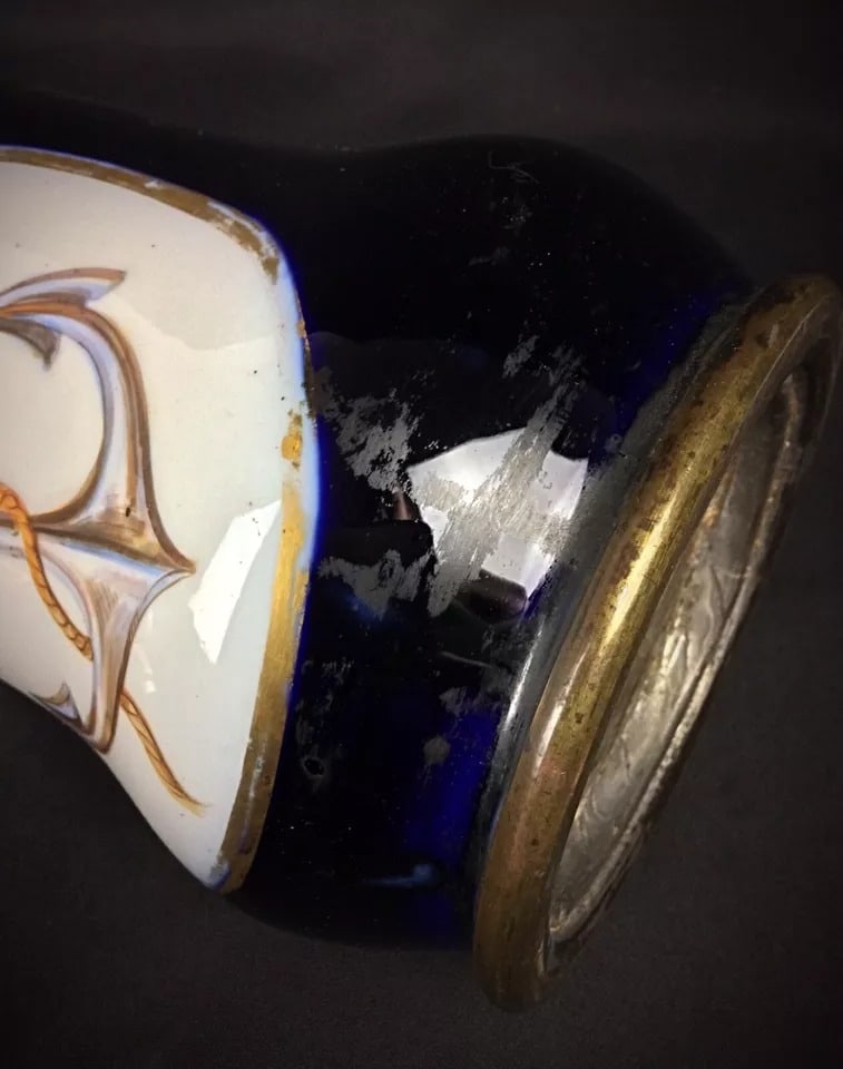 Mid-20th Century Ceramic Lamp Base with Nautical Anchor Design - 10