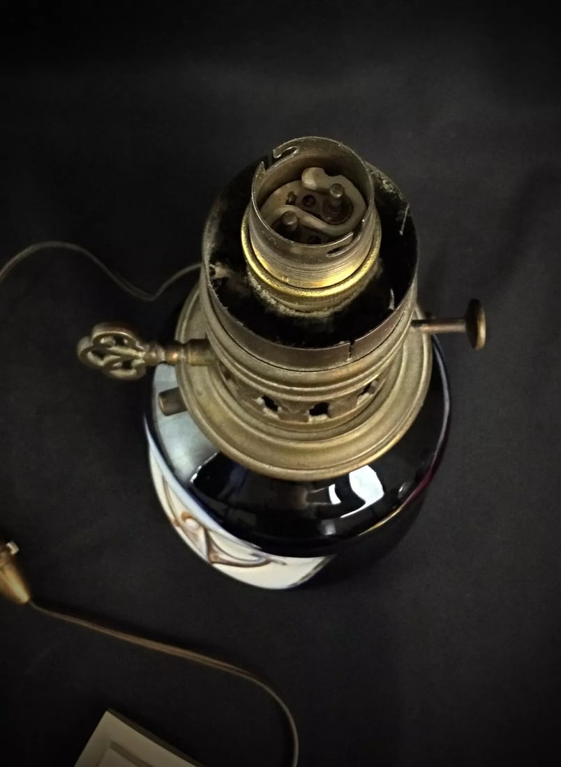 Mid-20th Century Ceramic Lamp Base with Nautical Anchor Design - 3