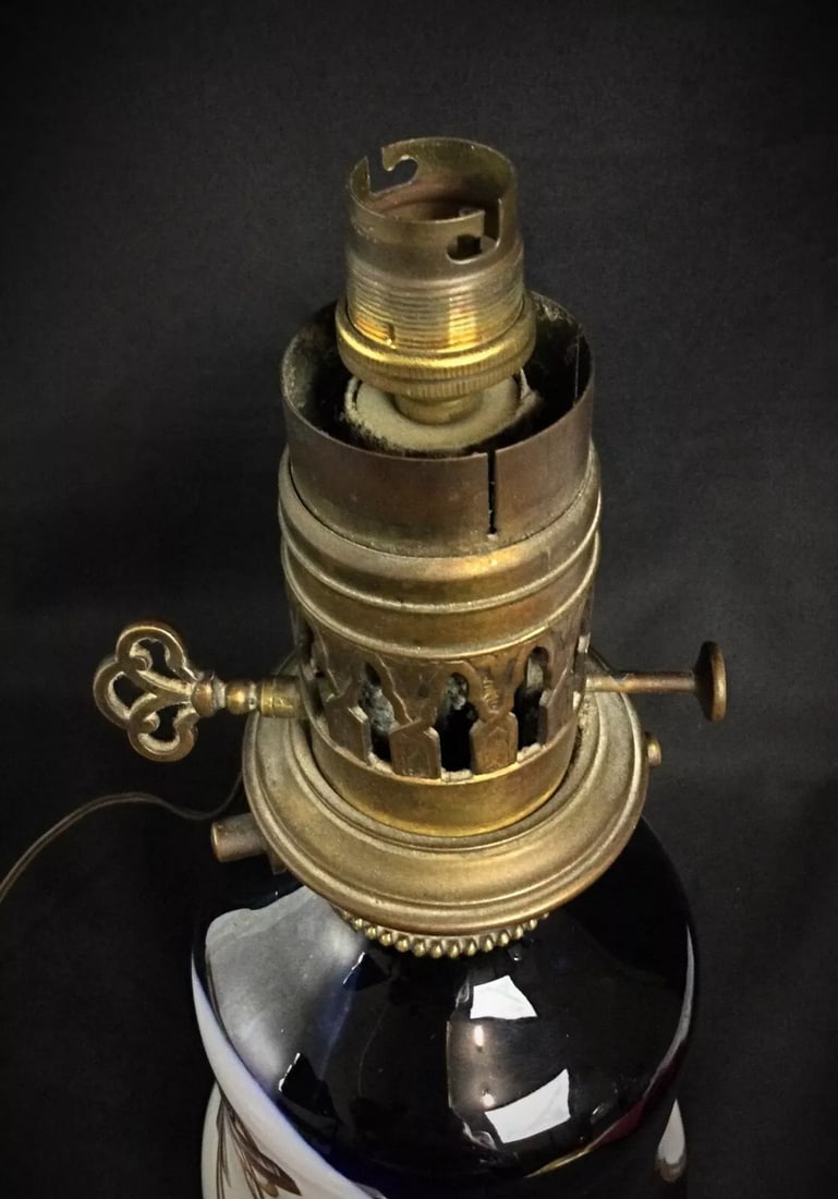 Mid-20th Century Ceramic Lamp Base with Nautical Anchor Design - 4