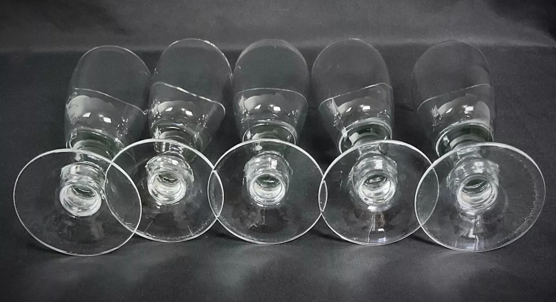 Elegant Set of 10 Large 24 cm Vintage Crystal Wine Glasses, 20th Century - 5