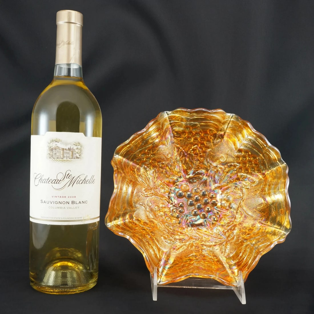Imperial Grape Marigold Carnival Glass Bowl - 3