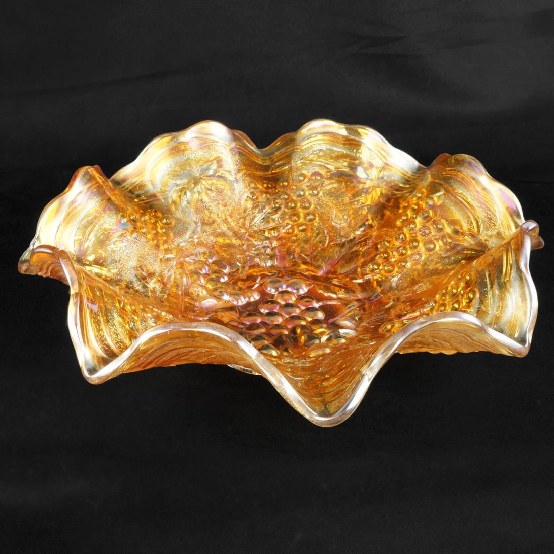 Imperial Grape Marigold Carnival Glass Bowl - 4