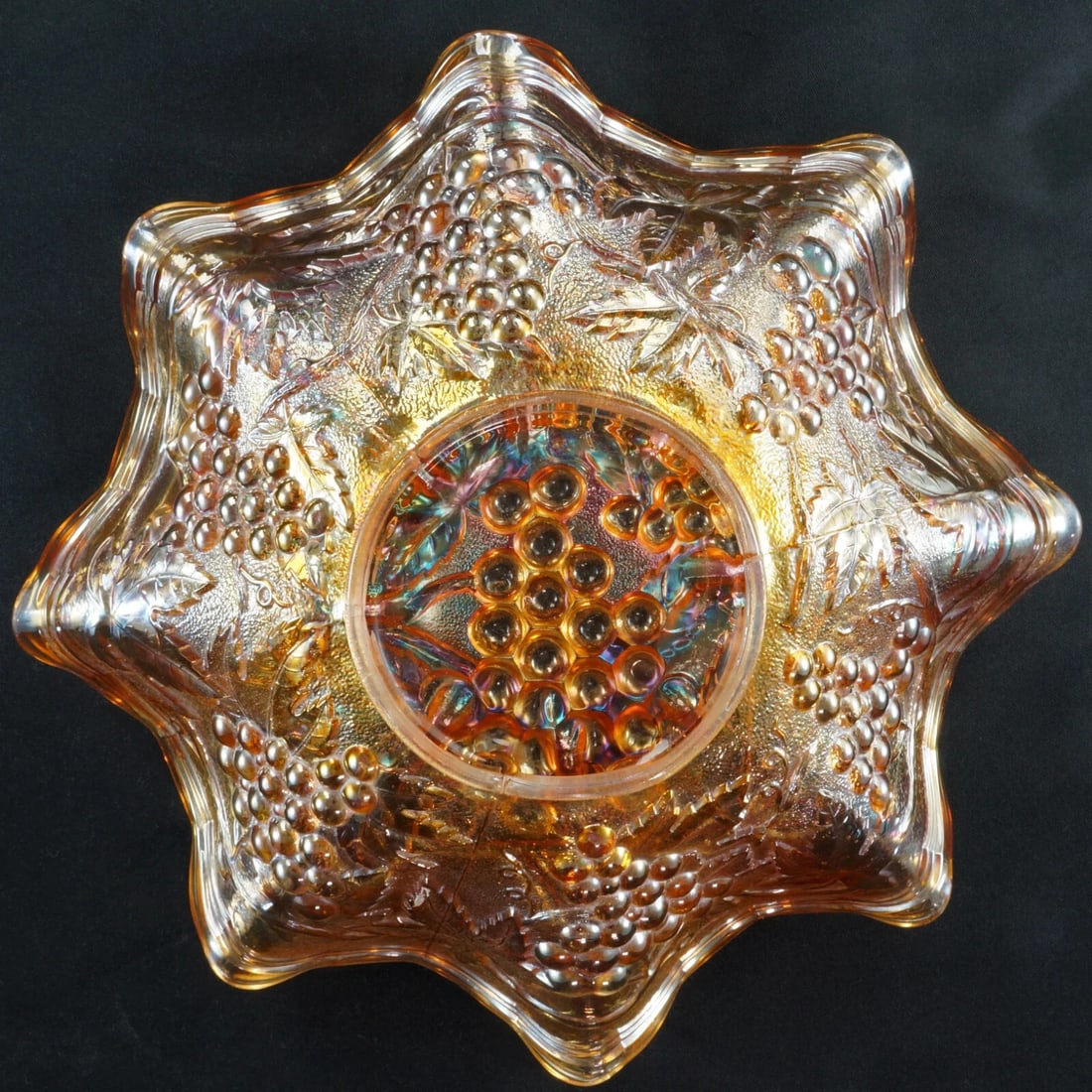 Imperial Grape Marigold Carnival Glass Bowl - 6