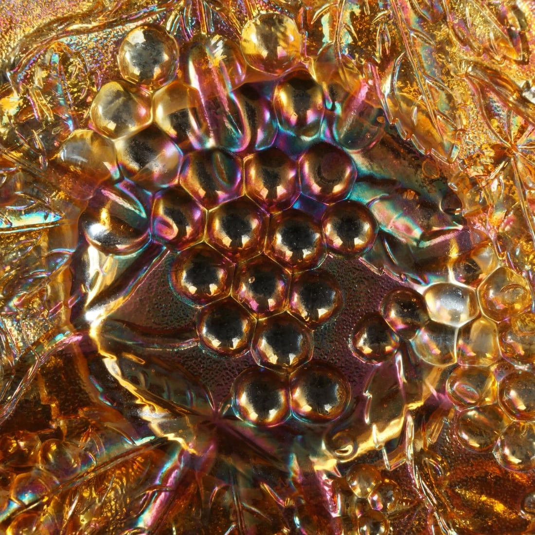 Imperial Grape Marigold Carnival Glass Bowl - 9